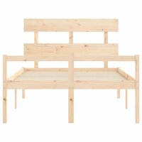 Seniorenbed met hoofdbord massief hout 140x200 cm 6