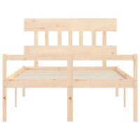 Seniorenbed met hoofdbord massief hout 140x200 cm 6