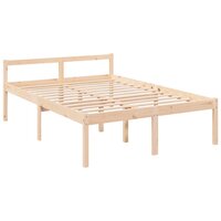Seniorenbed met hoofdbord massief hout 140x200 cm 9