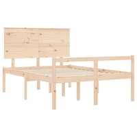 Seniorenbed met hoofdbord massief hout 140x200 cm 5