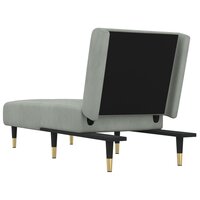 Chaise longue fluweel lichtgrijs 5