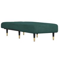 Chaise longue fluweel donkergroen 3