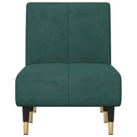 Chaise longue fluweel donkergroen 4