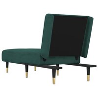 Chaise longue fluweel donkergroen 5