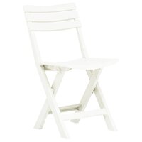 Tuinstoelen inklapbaar 2 st kunststof wit 2