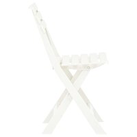 Tuinstoelen inklapbaar 2 st kunststof wit 5