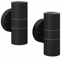 LED-wandlamp buiten op-/neerwaarts RVS 2 st 2