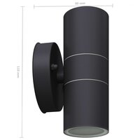 LED-wandlamp buiten op-/neerwaarts RVS 2 st 6