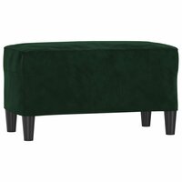 Bankje 70x35x41 cm fluweel donkergroen 2