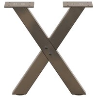 Salontafelpoten 2 st X-vormig 37x(30-31) cm staal naturel 4