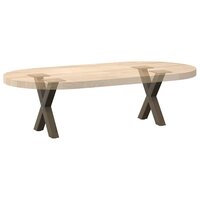 Salontafelpoten 2 st X-vormig 37x(30-31) cm staal naturel 7