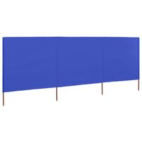 Windscherm 3-panelen 400x80 cm stof azuurblauw 2
