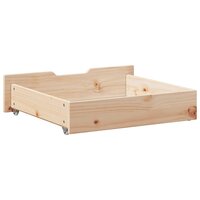 Bedlades 2 st met wieltjes 65x55x17 cm massief grenenhout 6