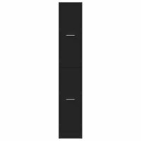 Apothekerskast 30x41x174,5 cm bewerkt hout zwart 5