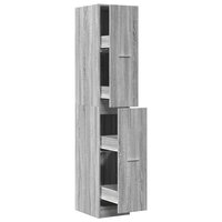 Apothekerskast 30x41x174,5 cm bewerkt hout grijs sonoma eiken 2
