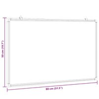 Whiteboard magnetisch 80x50x1,7 cm aluminium 6