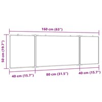 Whiteboard magnetisch inklapbaar 160x50x1,7 cm aluminium 7