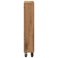Opbergtrolley smal 48x13x68 cm bewerkt hout artisanaal eiken 5