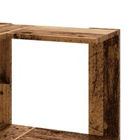 Boekenkast 3-laags hoek 50x50x102 cm bewerkt hout oud houtkleur 7
