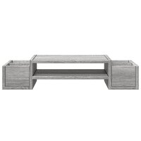 Monitorstandaard met opbergruimte 70x27x15 cm hout grijs sonoma 4