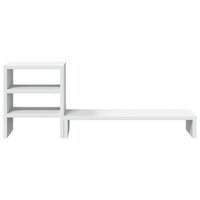 Monitorstandaard met bureau-organizer bewerkt hout wit 4