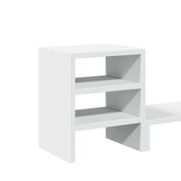 Monitorstandaard met bureau-organizer bewerkt hout wit 7