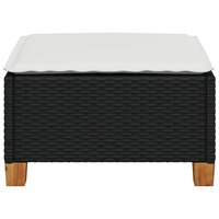 Tuinkruk met kussen 63,5x56x32 cm poly rattan zwart 4