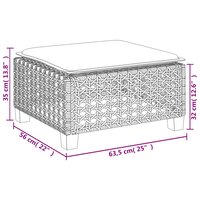 Tuinkruk met kussen 63,5x56x32 cm poly rattan grijs 9