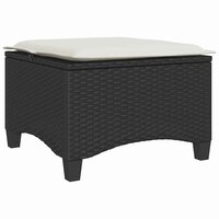 Tuinkrukken met kussens 2 st 55x55x36 cm poly rattan zwart 6