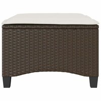 Tuinkrukken met kussens 2 st 55x55x36 cm poly rattan bruin 4
