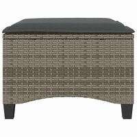 Tuinkrukken met kussens 2 st 55x55x36 cm poly rattan grijs 4