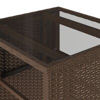 3-delige Bistroset met kussens poly rattan bruin 9