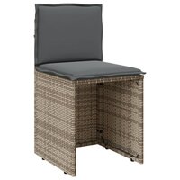 3-delige Bistroset met kussens poly rattan beige 6