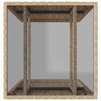 3-delige Bistroset met kussens poly rattan beige 7