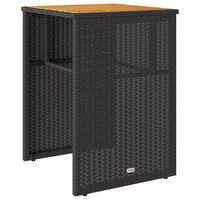 3-delige Bistroset met kussens poly rattan zwart 4