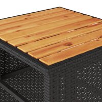 3-delige Bistroset met kussens poly rattan zwart 9