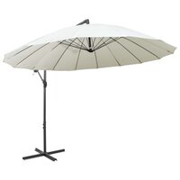 Zweefparasol met aluminium paal 3 m wit 3