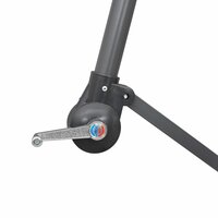 Zweefparasol met aluminium paal 3 m wit 6