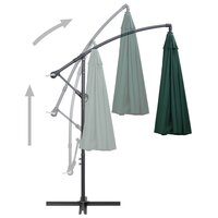 Zweefparasol met aluminium paal 3 m groen 4