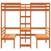 Hoogslaper met bureau en stoelen grenenhout wasbruin 90x200cm 5