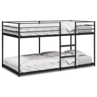 Stapelbed zonder matras 90x200 cm staal zwart 2