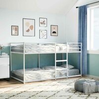 Stapelbed zonder matras 80x200 cm staal wit 3