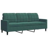 2-delige Loungeset met kussens fluweel donkergroen 5