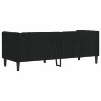 Driezitsbank Chesterfield-stijl met bolsters fluweel zwart 6