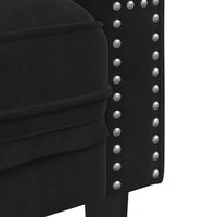 Driezitsbank Chesterfield-stijl met bolsters fluweel zwart 7