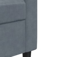 Driezitsbank 180 cm fluweel donkergrijs 7