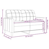 Tweezitsbank 120 cm fluweel lichtgrijs 8