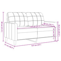 Tweezitsbank 120 cm fluweel wijnrood 8