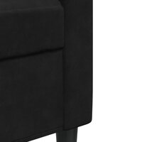 Tweezitsbank 140 cm fluweel zwart 7