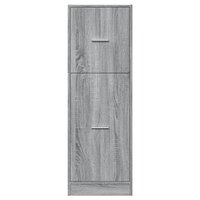Apothekerskast 40x41x118 cm bewerkt hout grijs sonoma eiken 5